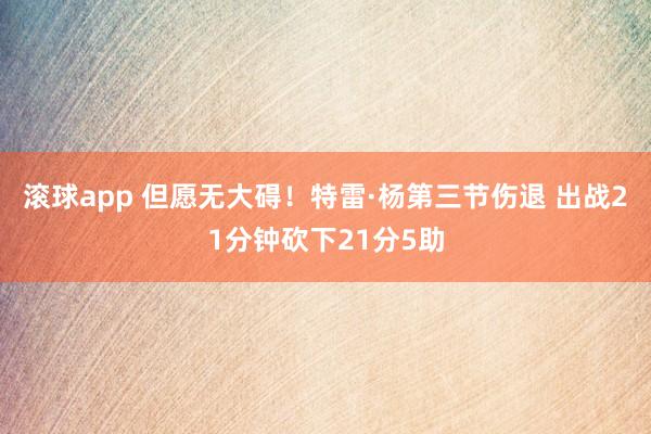 滚球app 但愿无大碍！特雷·杨第三节伤退 出战21分钟砍下21分5助