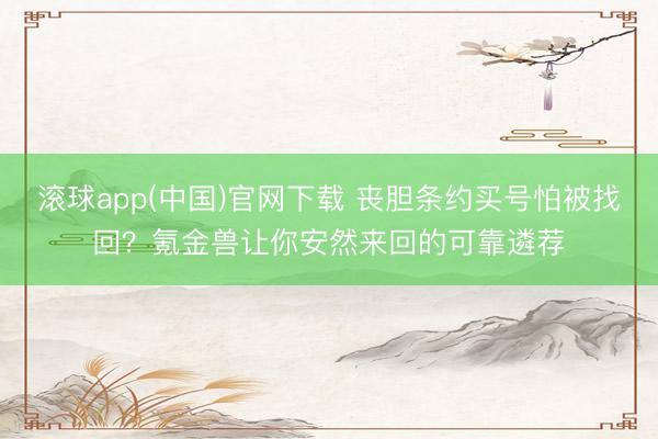 滚球app(中国)官网下载 丧胆条约买号怕被找回？氪金兽让你安然来回的可靠遴荐
