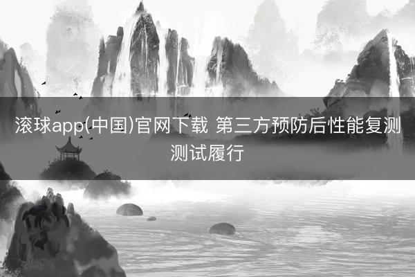 滚球app(中国)官网下载 第三方预防后性能复测测试履行
