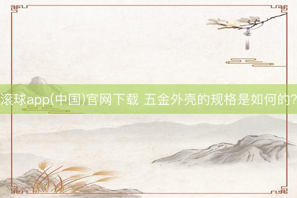 滚球app(中国)官网下载 五金外壳的规格是如何的？