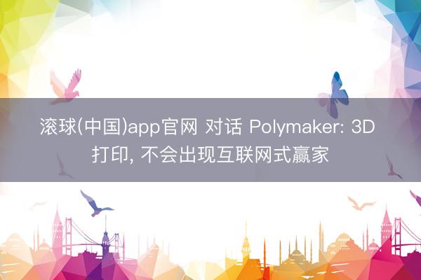 滚球(中国)app官网 对话 Polymaker: 3D 打印， 不会出现互联网式赢家