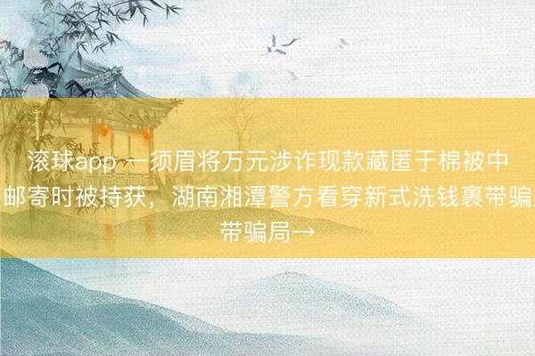 滚球app 一须眉将万元涉诈现款藏匿于棉被中伪装邮寄时被持获，湖南湘潭警方看穿新式洗钱裹带骗局→