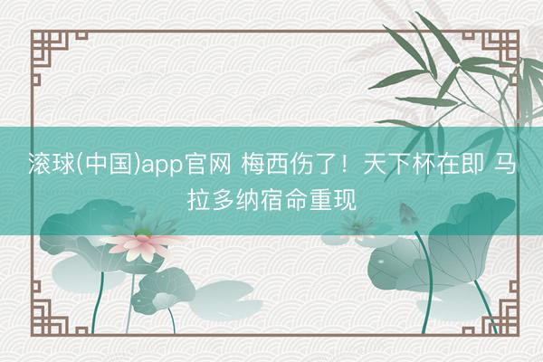 滚球(中国)app官网 梅西伤了！天下杯在即 马拉多纳宿命重现