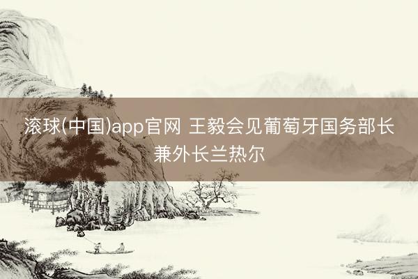 滚球(中国)app官网 王毅会见葡萄牙国务部长兼外长兰热尔