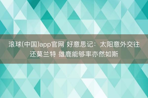 滚球(中国)app官网 好意思记：太阳意外交往还莫兰特 雄鹿能够率亦然如斯